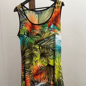 Gitane made in Canada, hawaïien print, tunic/dress, size medium, mini length